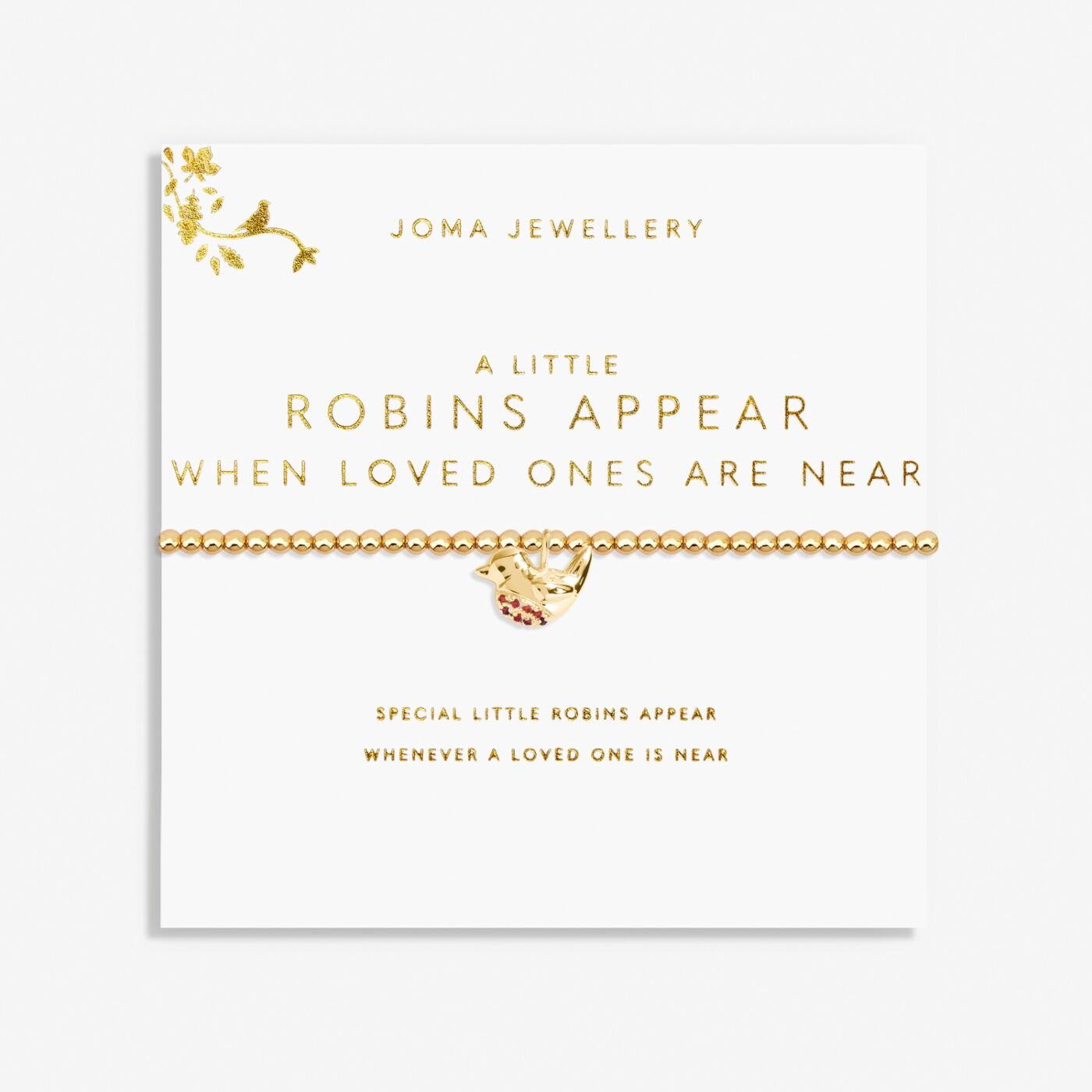 Joma Jewellery A Little Robins Appear Bracelet Gold