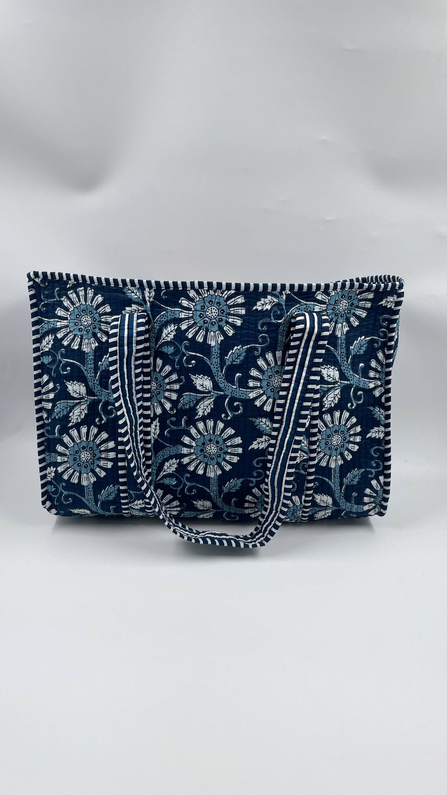 100% Cotton Kantha Quilted Boho Reversible (Small) Tote  