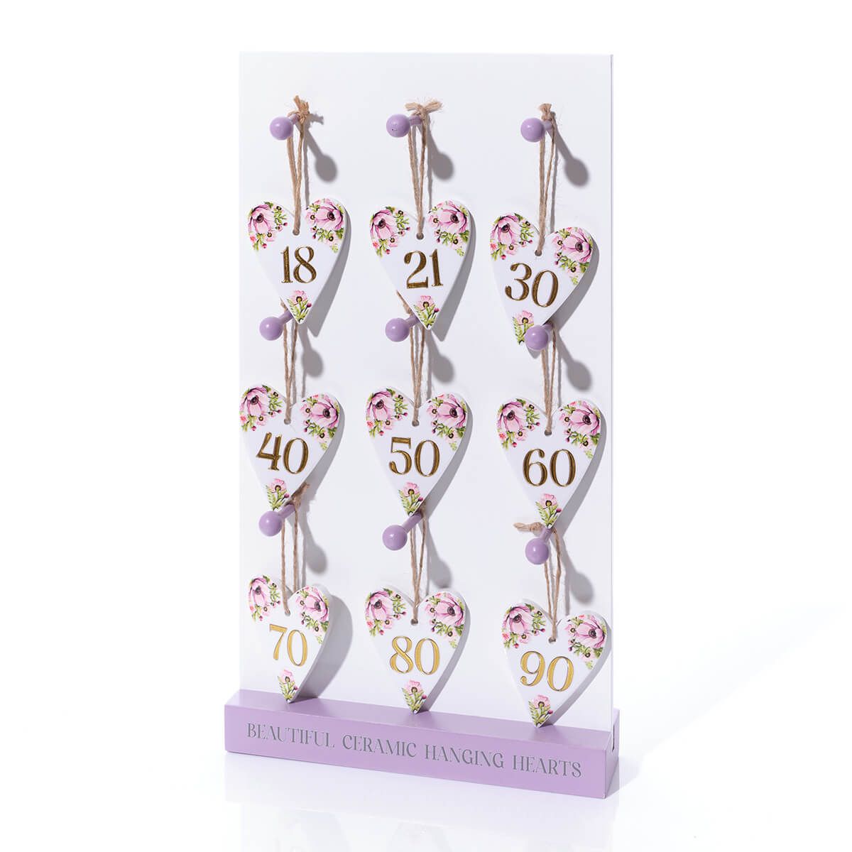 Floral Ceramic Age Hearts