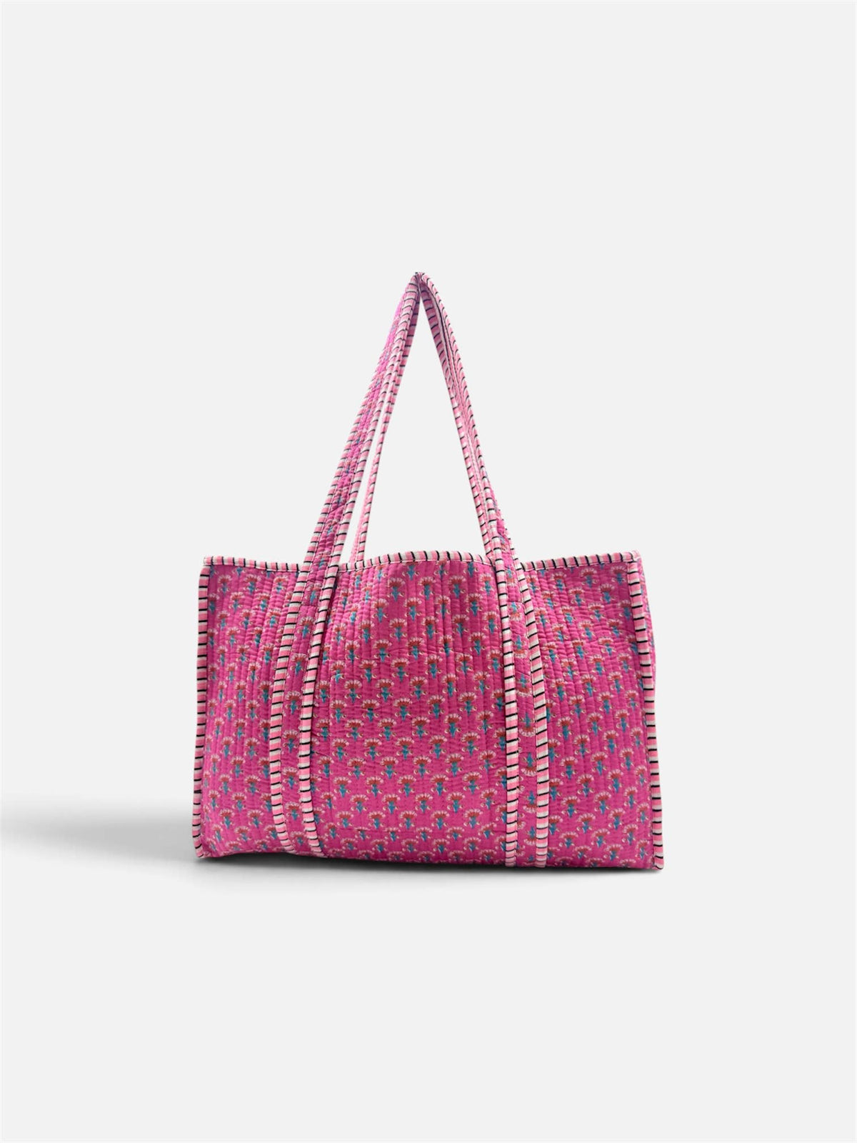 100% Cotton Kantha Quilted Boho Reversible (Small) Tote Bag