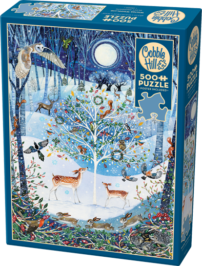 Winter Woodland 500 Piece Cobble Hill Puzzle + Poster
