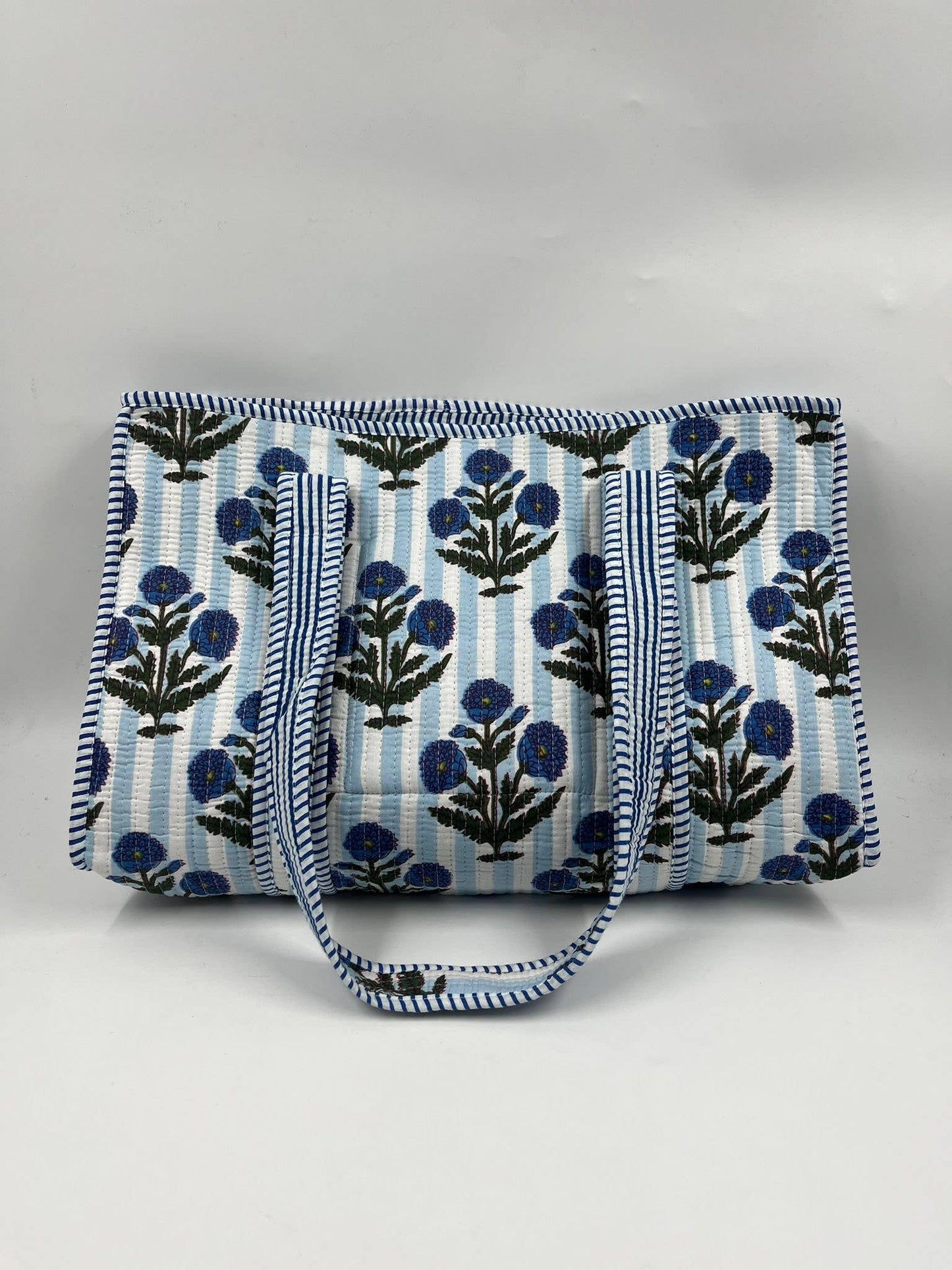 100% Cotton Kantha Quilted Boho Reversible (Small) Tote Bag