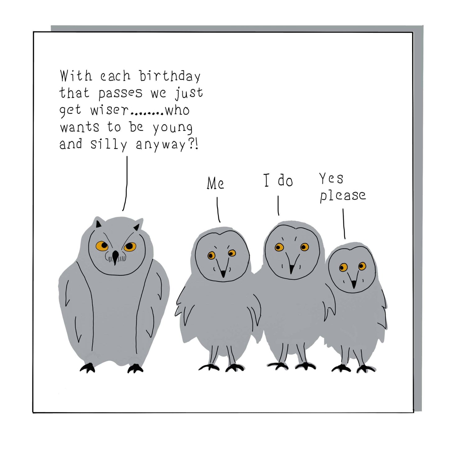 Wise Owl Birthday card