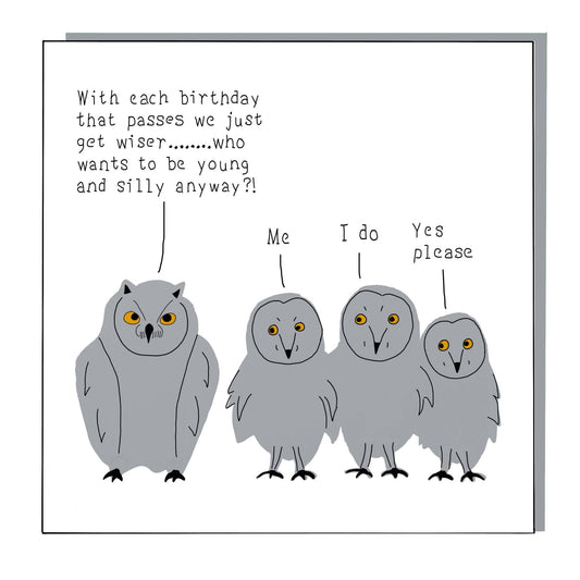 Wise Owl Birthday card