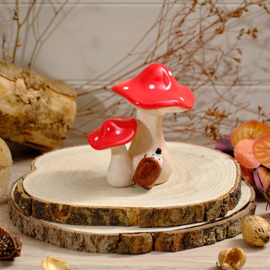 Langs Ceramic Mushroom with Hedgehog