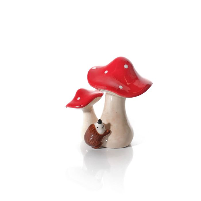 Langs Ceramic Mushroom with Hedgehog