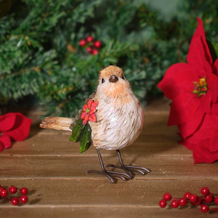 Langs - Festive Robin standing ornament