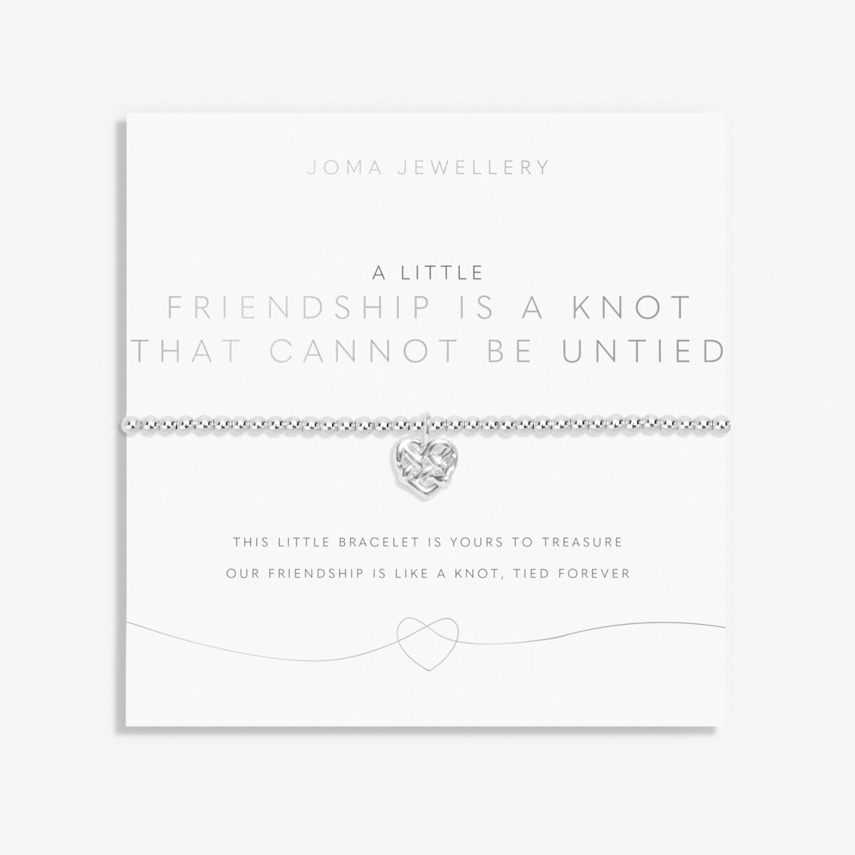Joma Jewellery -A Little 'Friendship Is A Knot That Cannot Be Untied' Bracelet