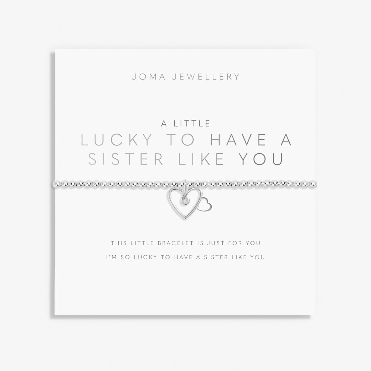 Joma Jewellery - A Little 'Lucky To Have A Sister Like You' Bracelet