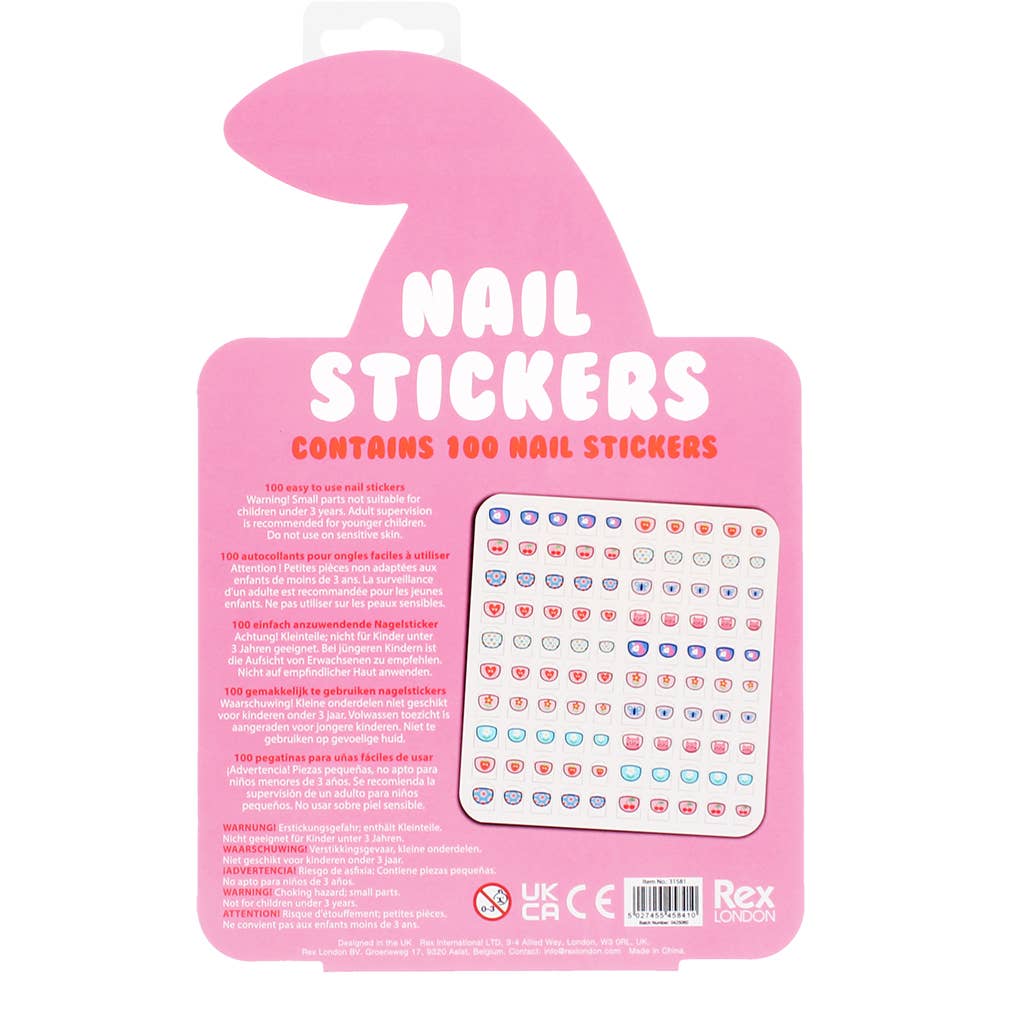 Children's nail stickers (pack of 100) - Cherry