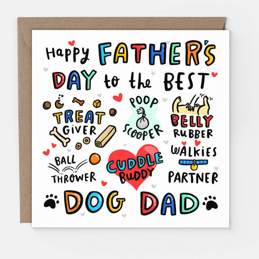 Funny Father's Day Card from The Dog - Best Dog Dad