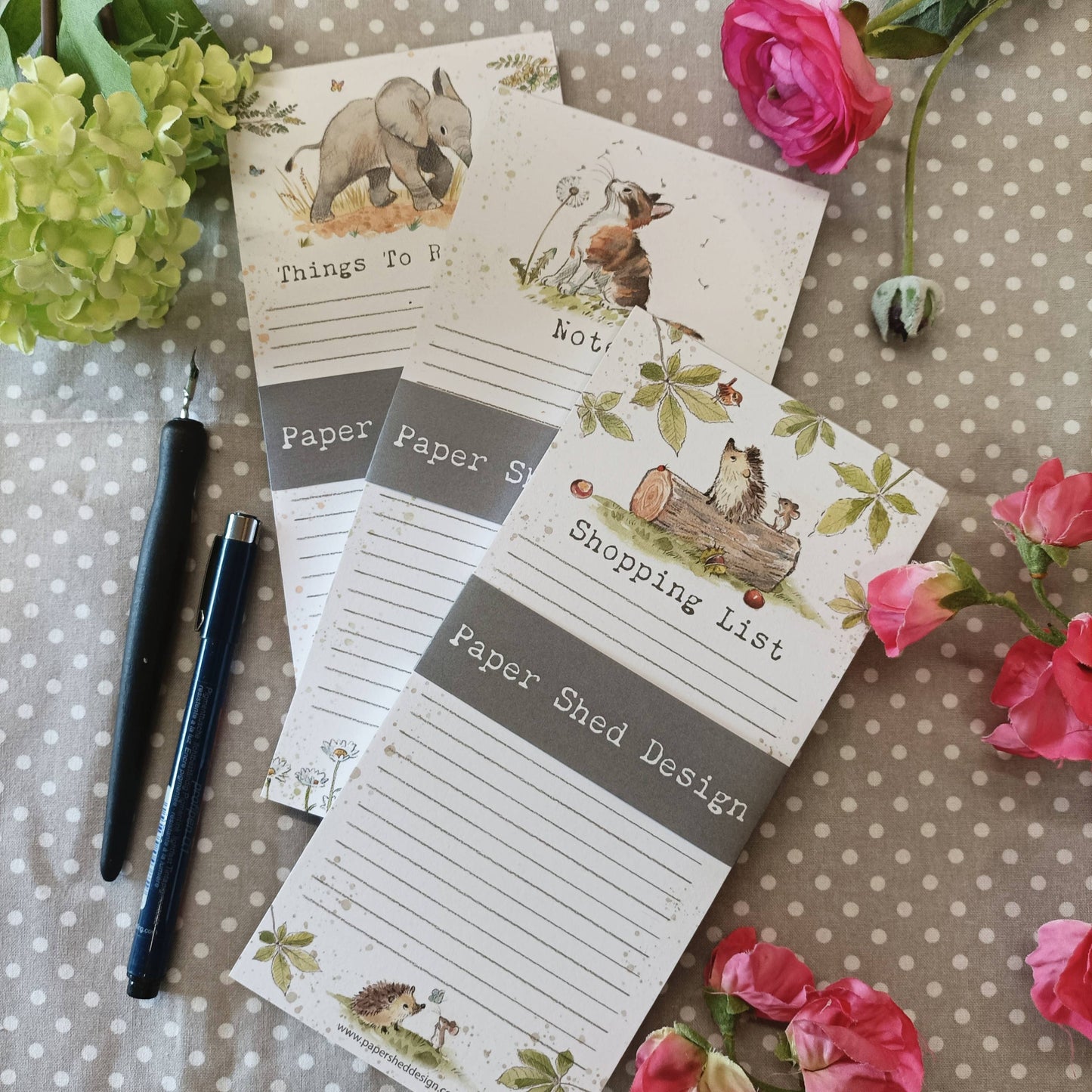 Magnetic Notepad - Cat with Blossom - NOTE02