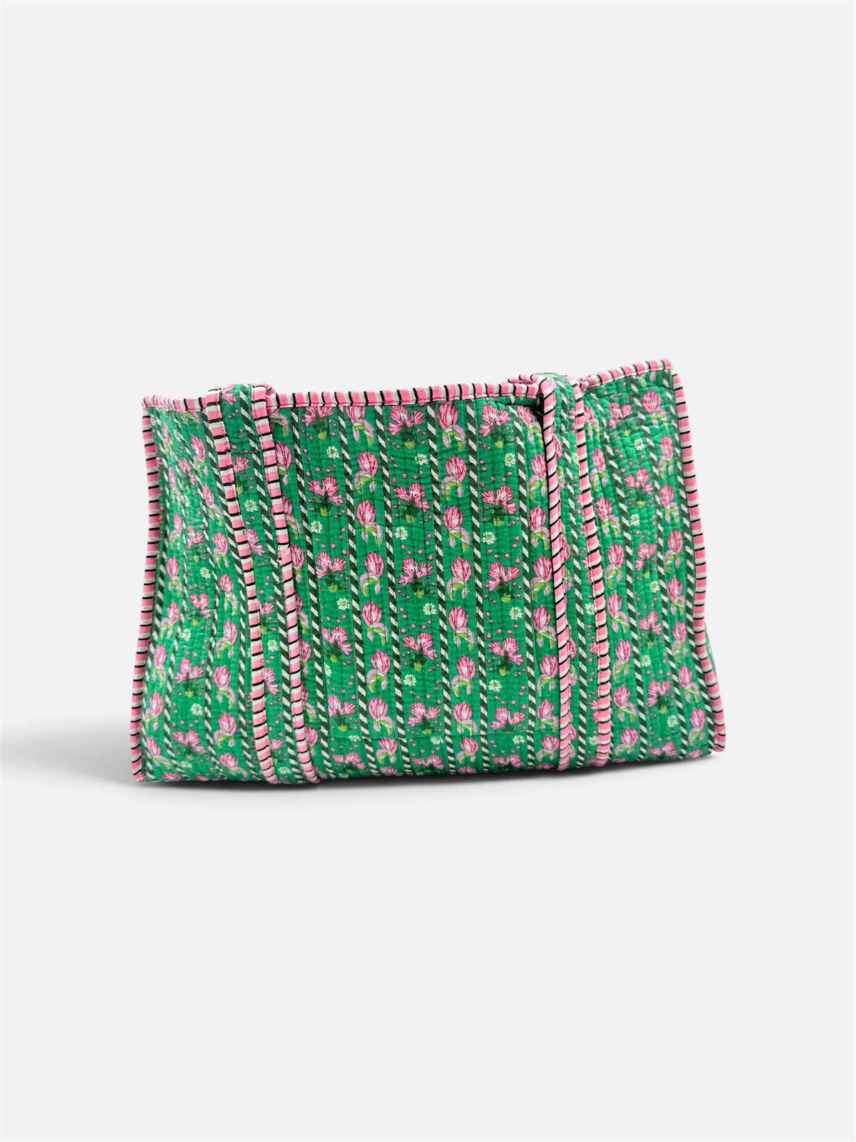 100% Cotton Kantha Quilted Boho Reversible (Small) Tote Bag
