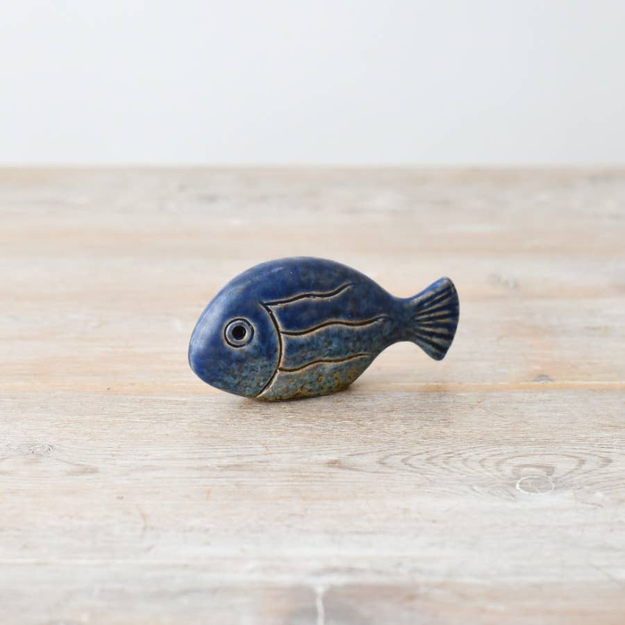 Blue Speckle Fish Deco, 9.4cm