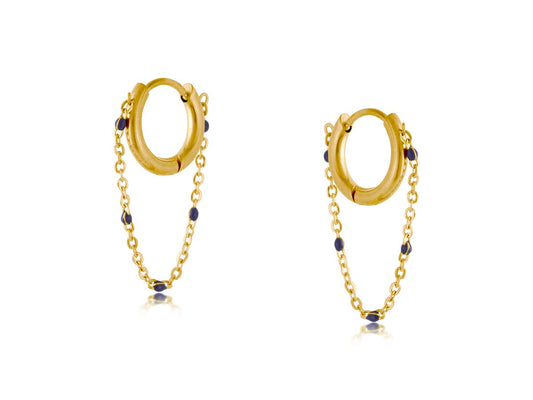 LIMA STAINLESS STEEL EARRINGS: BLUE