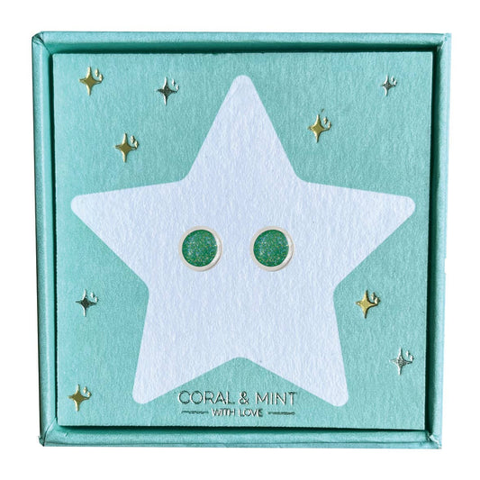 Christmas Edition - Emerald Sparkle Studs