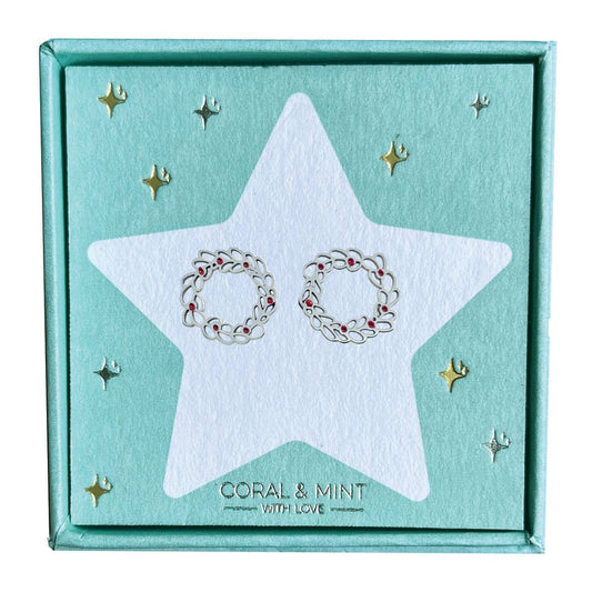 Christmas Edition - Wreath Hoop Earrings