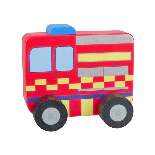 Fire Engine First Wooden Push Toy