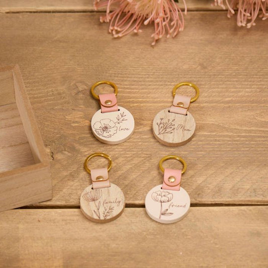 Flower Print Keyring