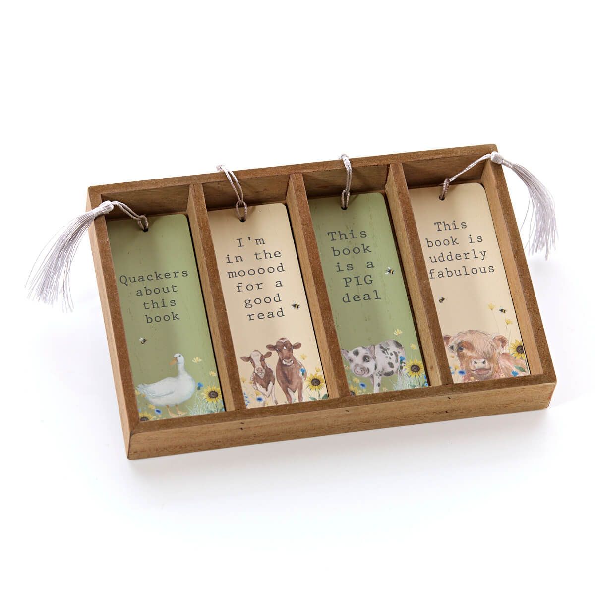 FARM ANIMAL WOOD BOOKMARK