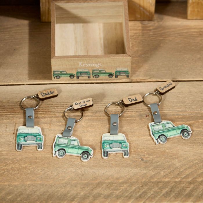 LANGS - LANDY SHAPED WOOD KEYRING