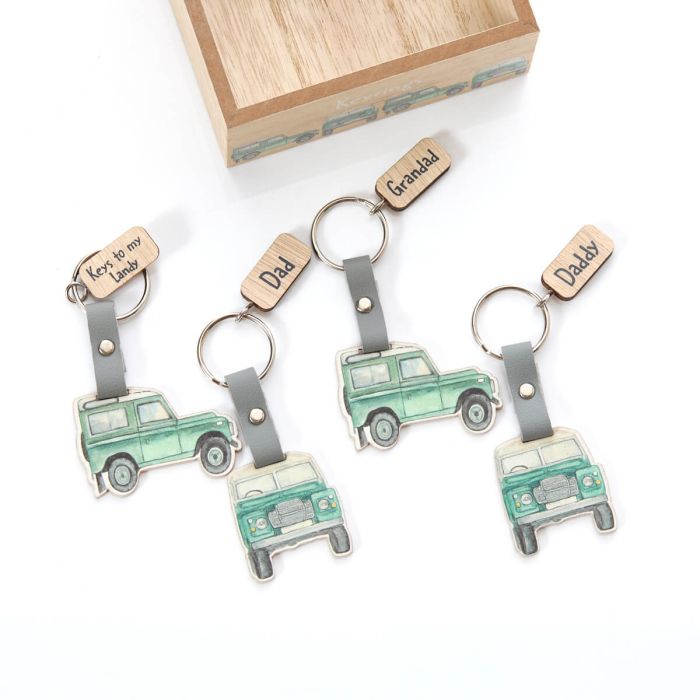LANGS - LANDY SHAPED WOOD KEYRING