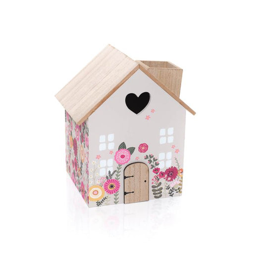 Floral Wooden Tissue House Box