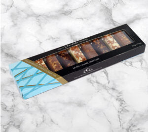 9 ASSORTED SOLID CHOCOLATE FINGERS SALTED CARAMEL SELECTION