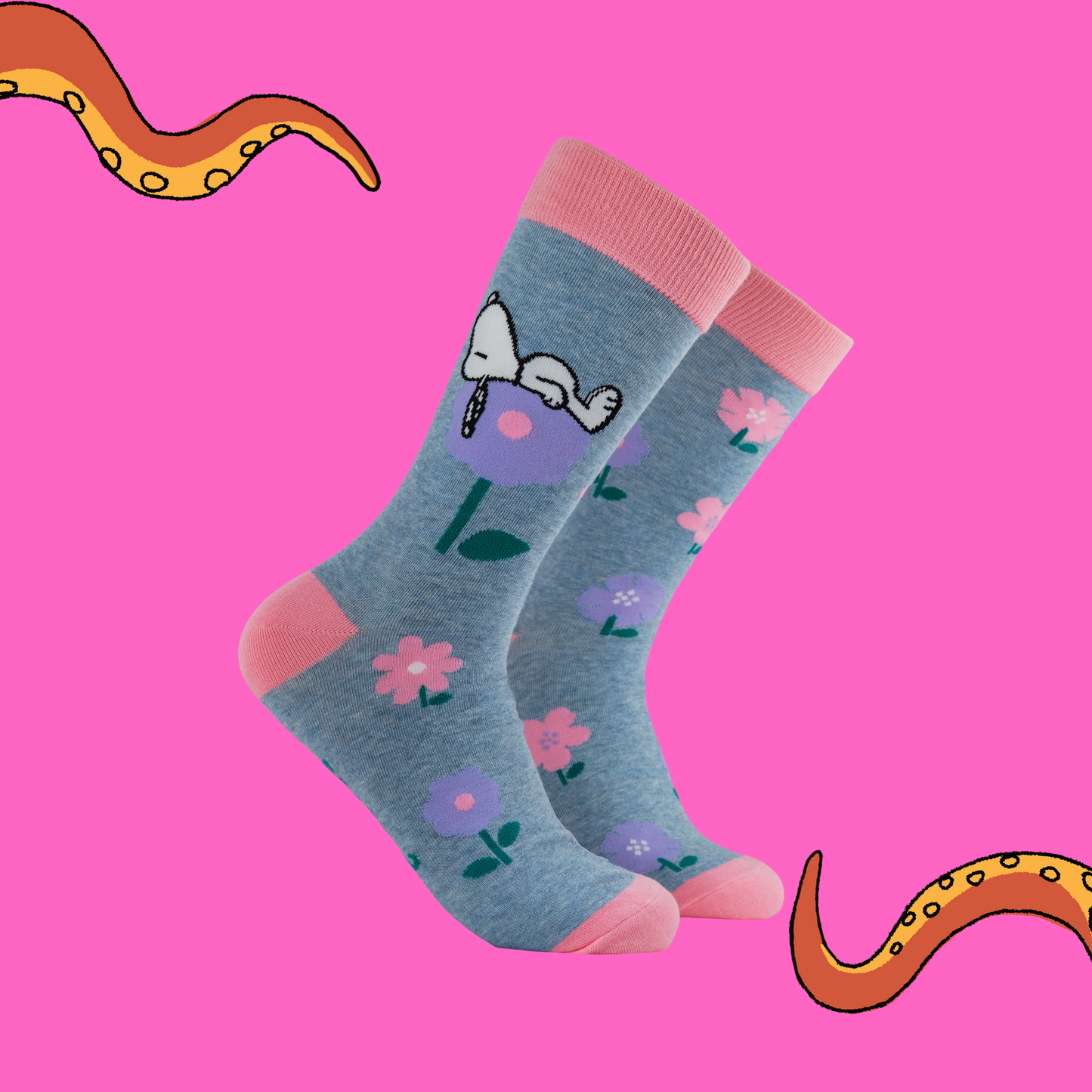 I'd Pick You Socks - Peanuts: BLUE MARL / S (UK 4-8 / EU 37-42 / US 6-10)
