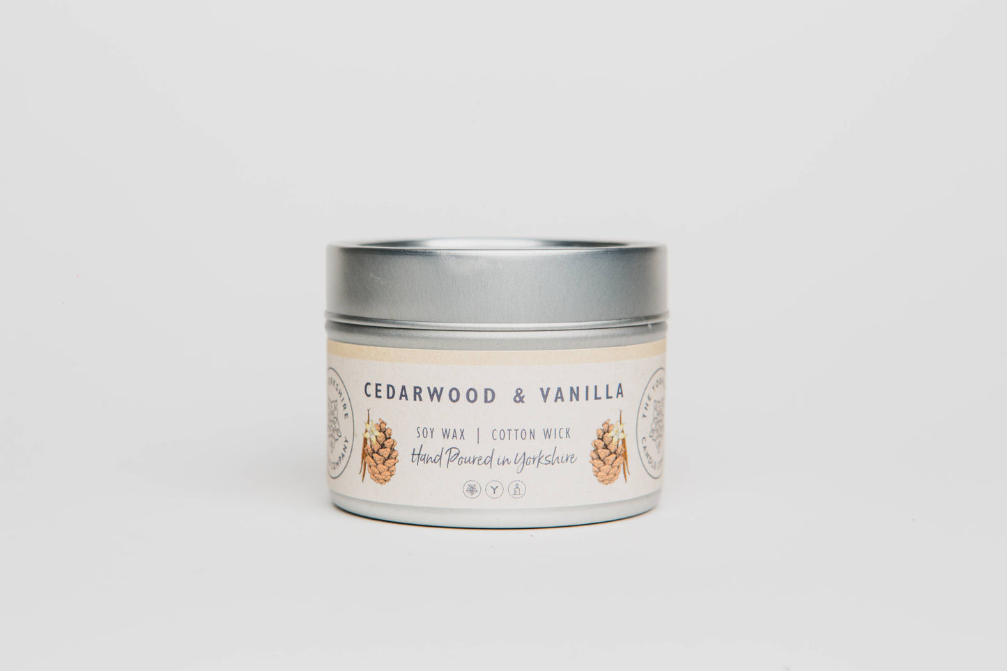 Cedarwood & Vanilla Small Tin | Scented Candle |  Soy Wax