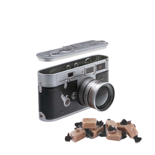 Vintage Camera Tin With Fudge