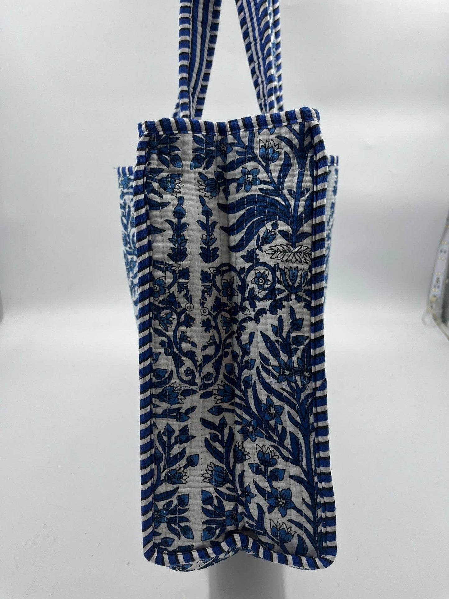 100% Cotton Kantha Quilted Boho Reversible (Small) Tote Bag