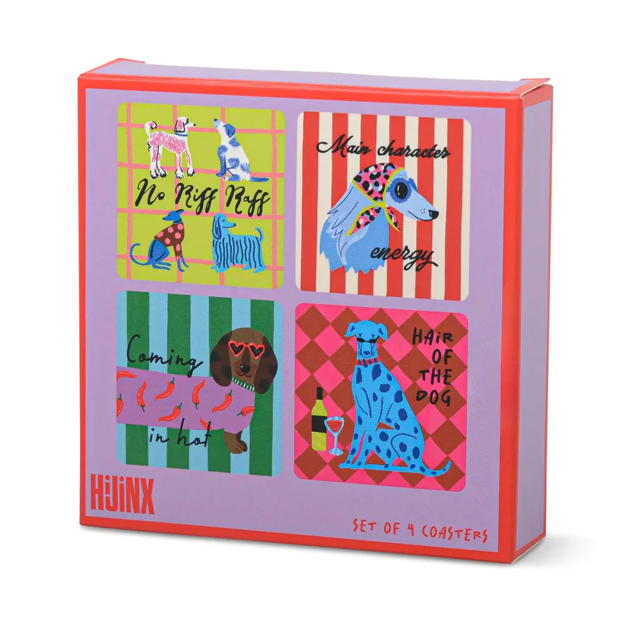 HiJinx set of 4 coasters