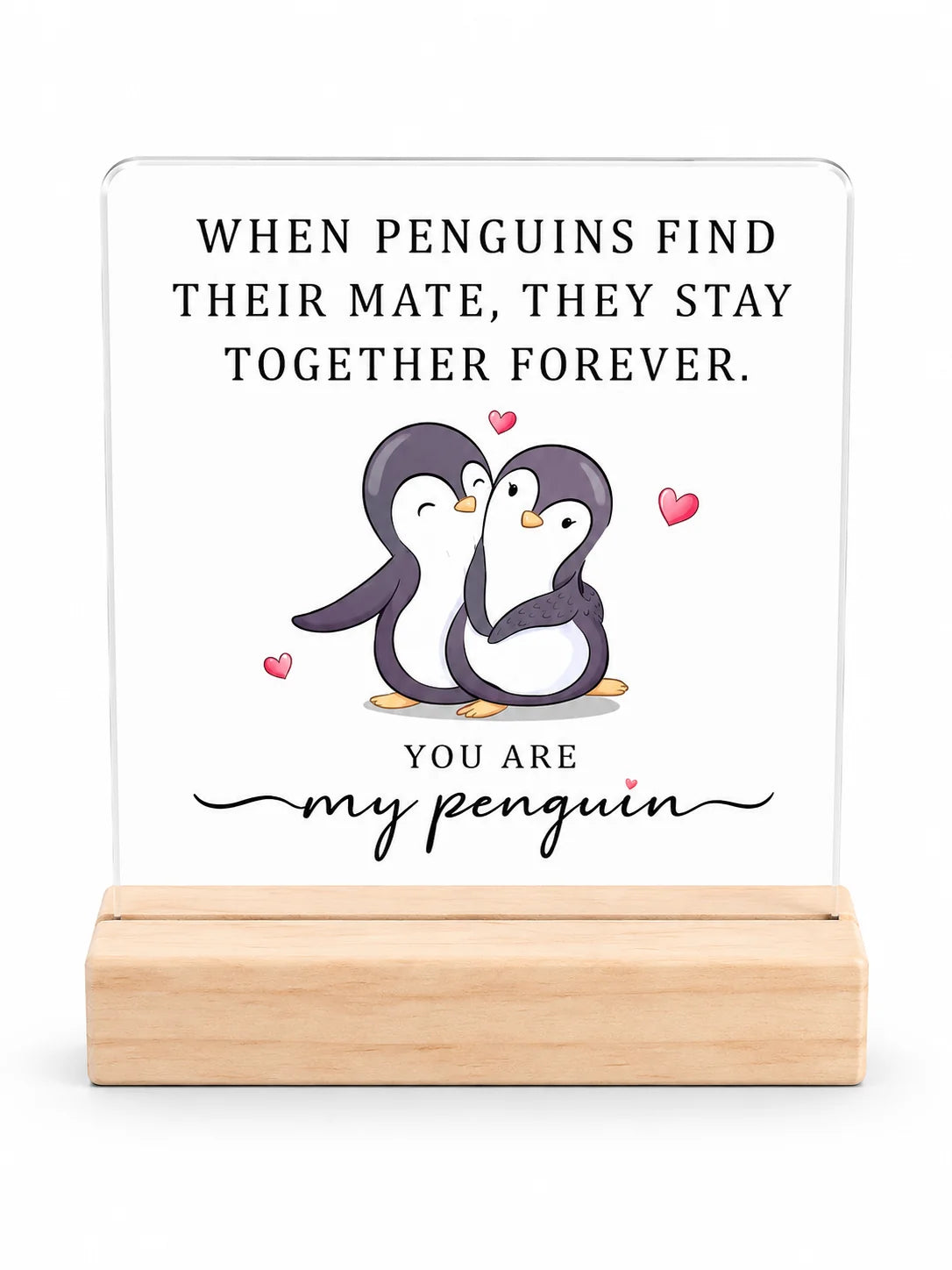 Gift Acrylic Plaque - Penguins