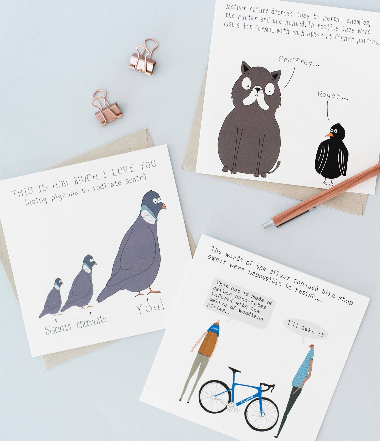 Pigeon Love Greeting card