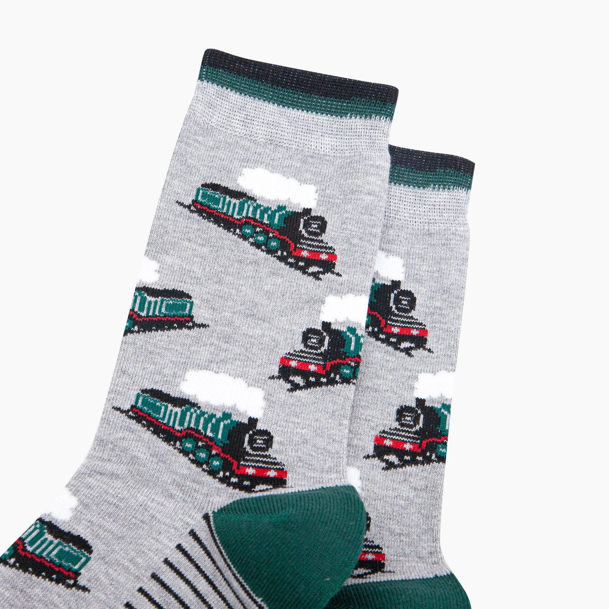 Steam Trains Bamboo Socks in Light Grey: UK 7-11 | EU 40.5 -46 | US 8-12