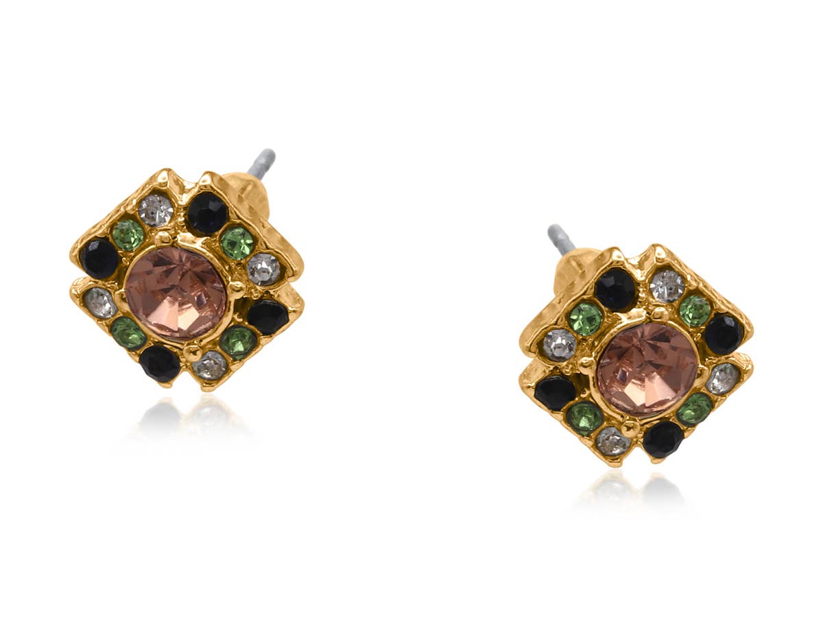 FAIRY KINGDOM CONFETTI PETITE EARRINGS: PINK/BLUE/GREEN