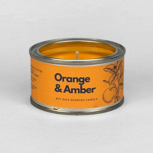 Orange & Amber Paint Tin Candle | Scent Palette