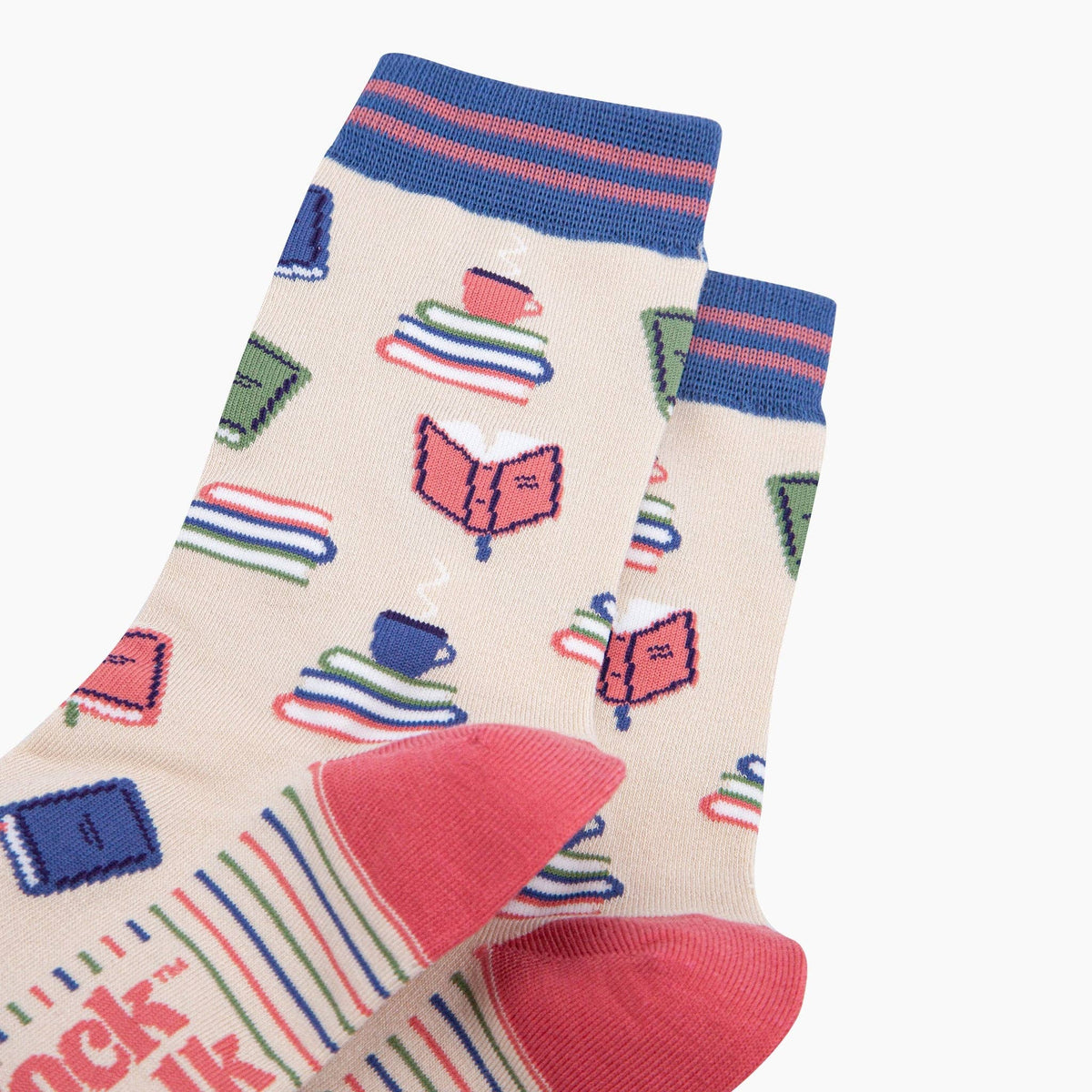 Book Lover Bamboo Socks in Cream: UK 3-7 | EU 36-40 | US 5-9