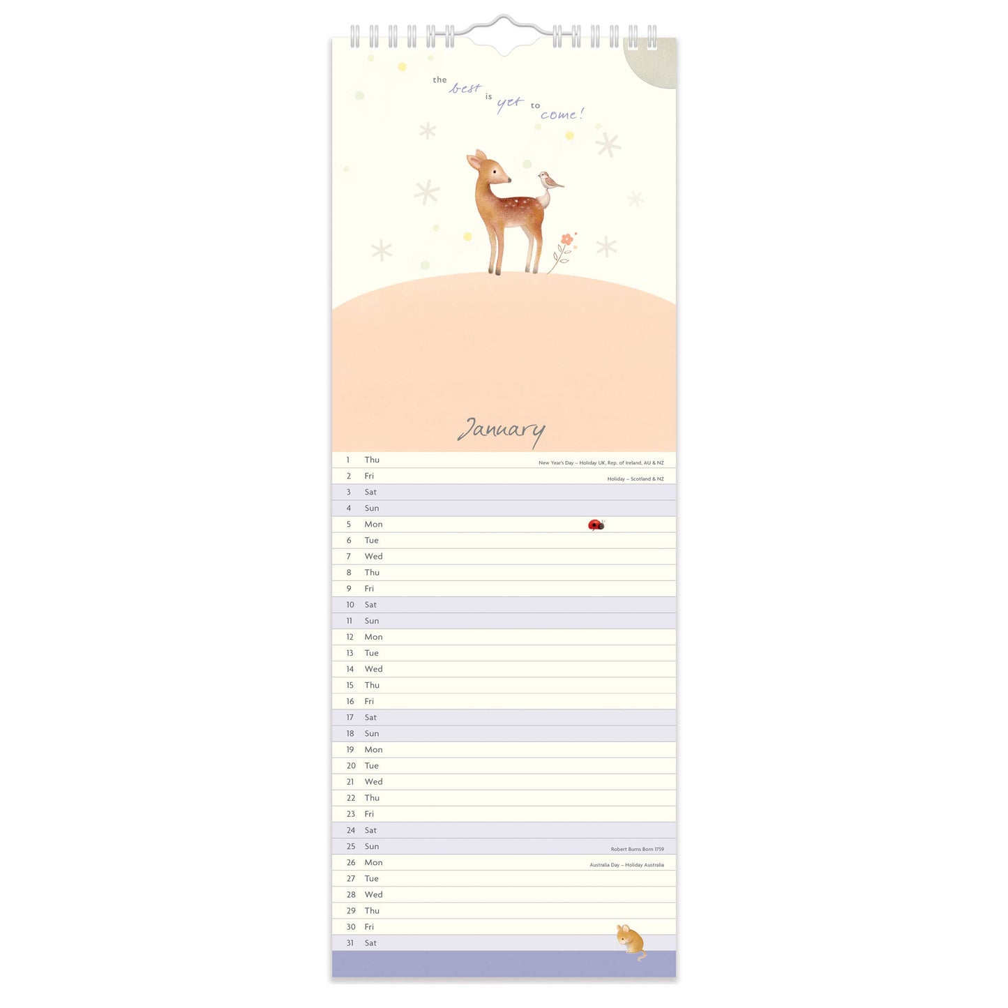 Ginger Betty Slim 2026 Calendar