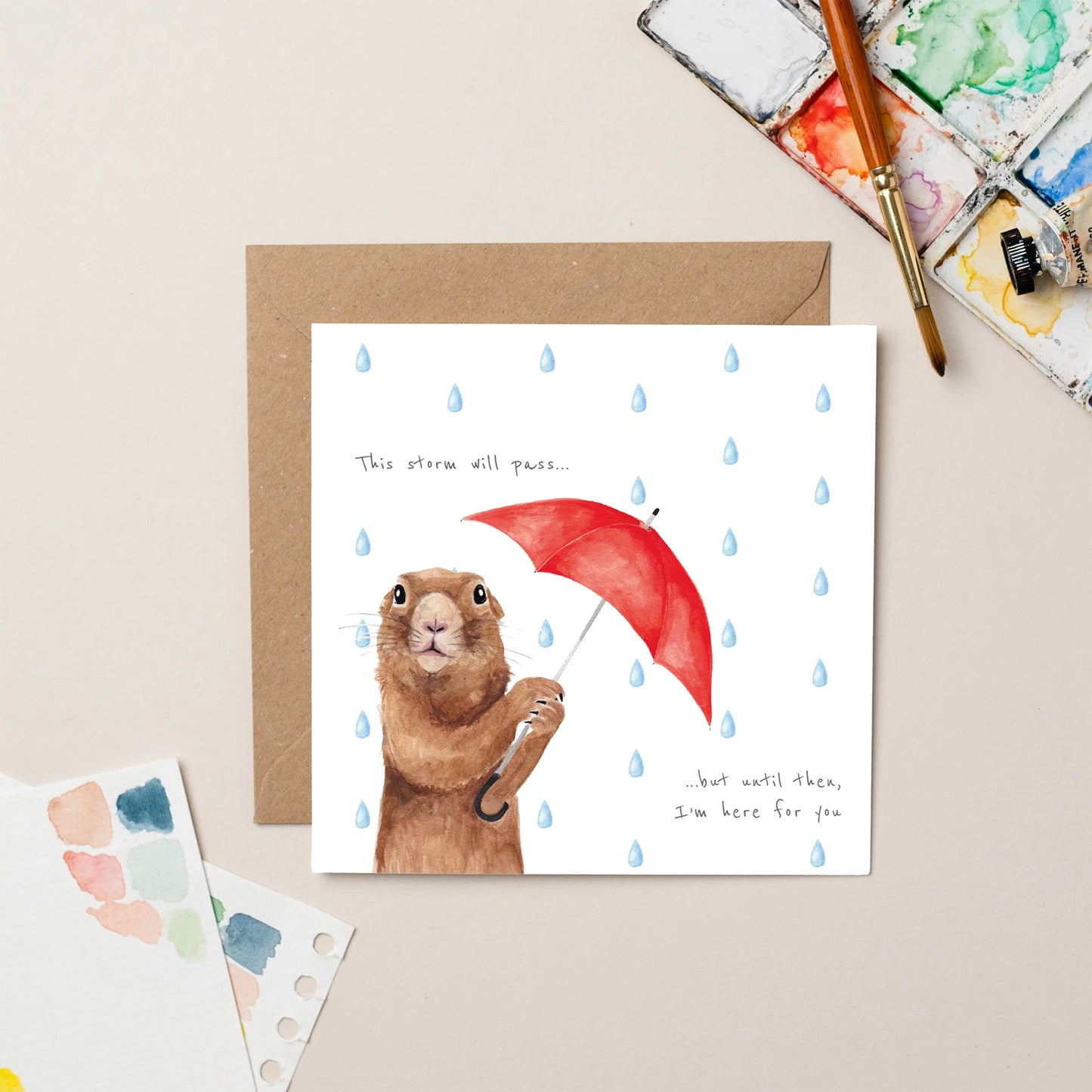 Lil Guy with Umbrella Card