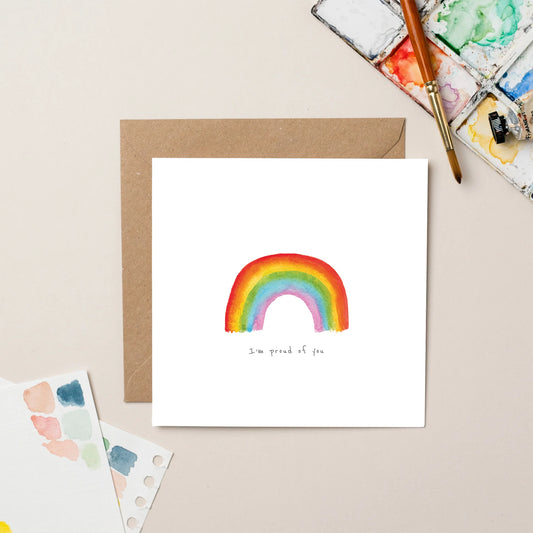 Rainbow "I'm Proud of You" Card