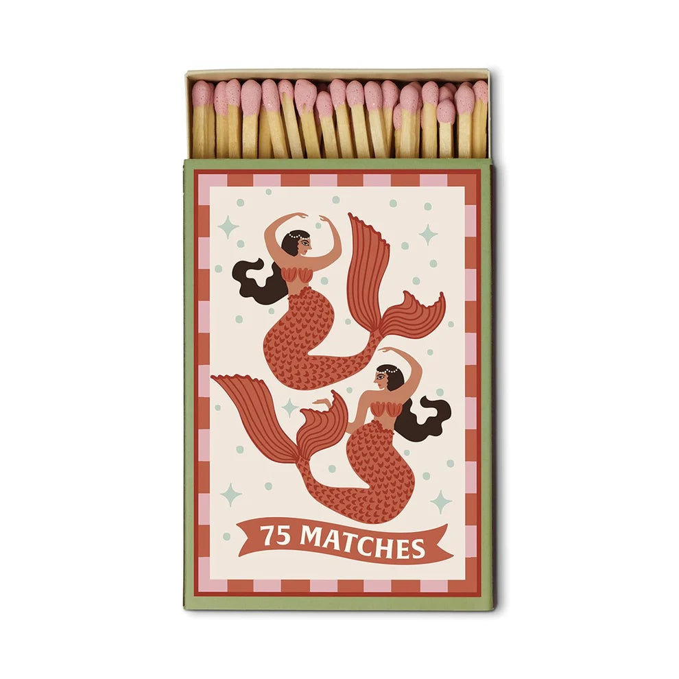 Paddywax A Dopo Boxed Matches Mermaid & Moon (75 Pcs) - Pink