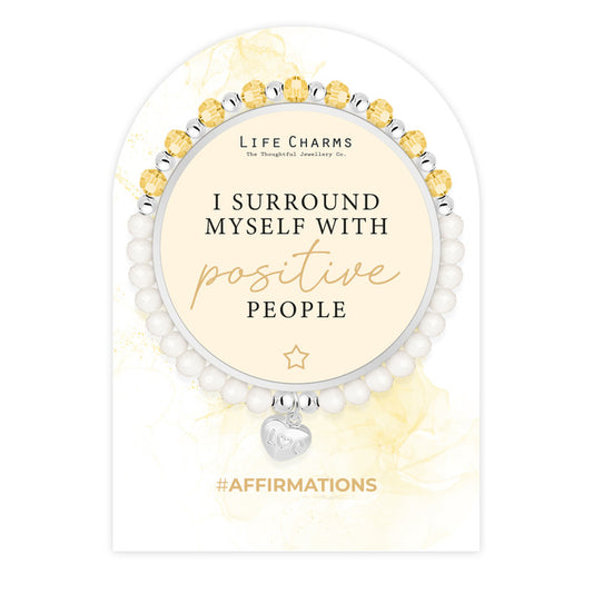 Sale - LIFE CHARMS AFFIRMATION BRACELET - POSITIVE PEOPLE