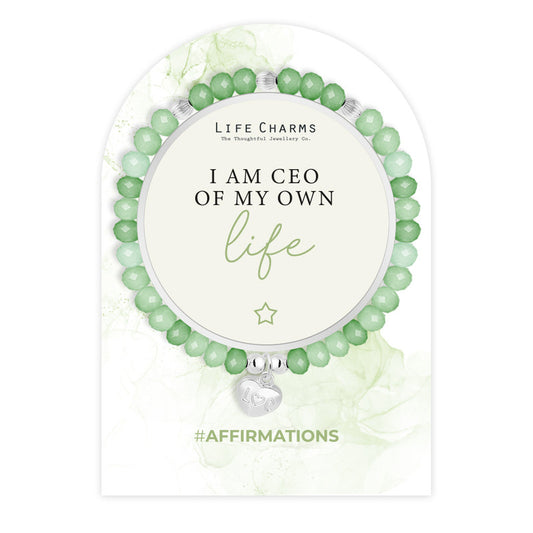 SALE - LIFE CHARMS AFFIRMATION BRACELET - I AM CEO OF MY OWN LIFE