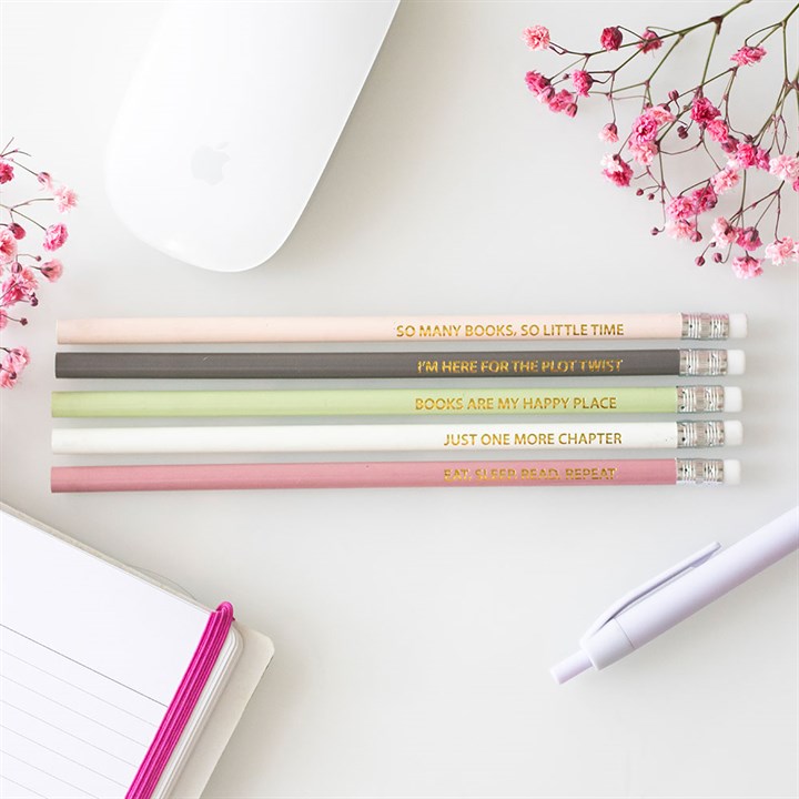 Pack of 5 Literature inspired pencils