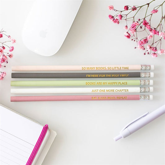 Pack of 5 Literature inspired pencils