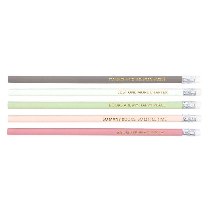 Pack of 5 Literature inspired pencils