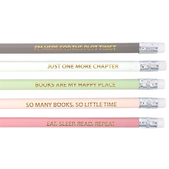 Pack of 5 Literature inspired pencils