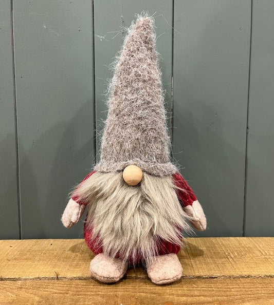 Red Woolly Gonk with Beige Beard - Medium